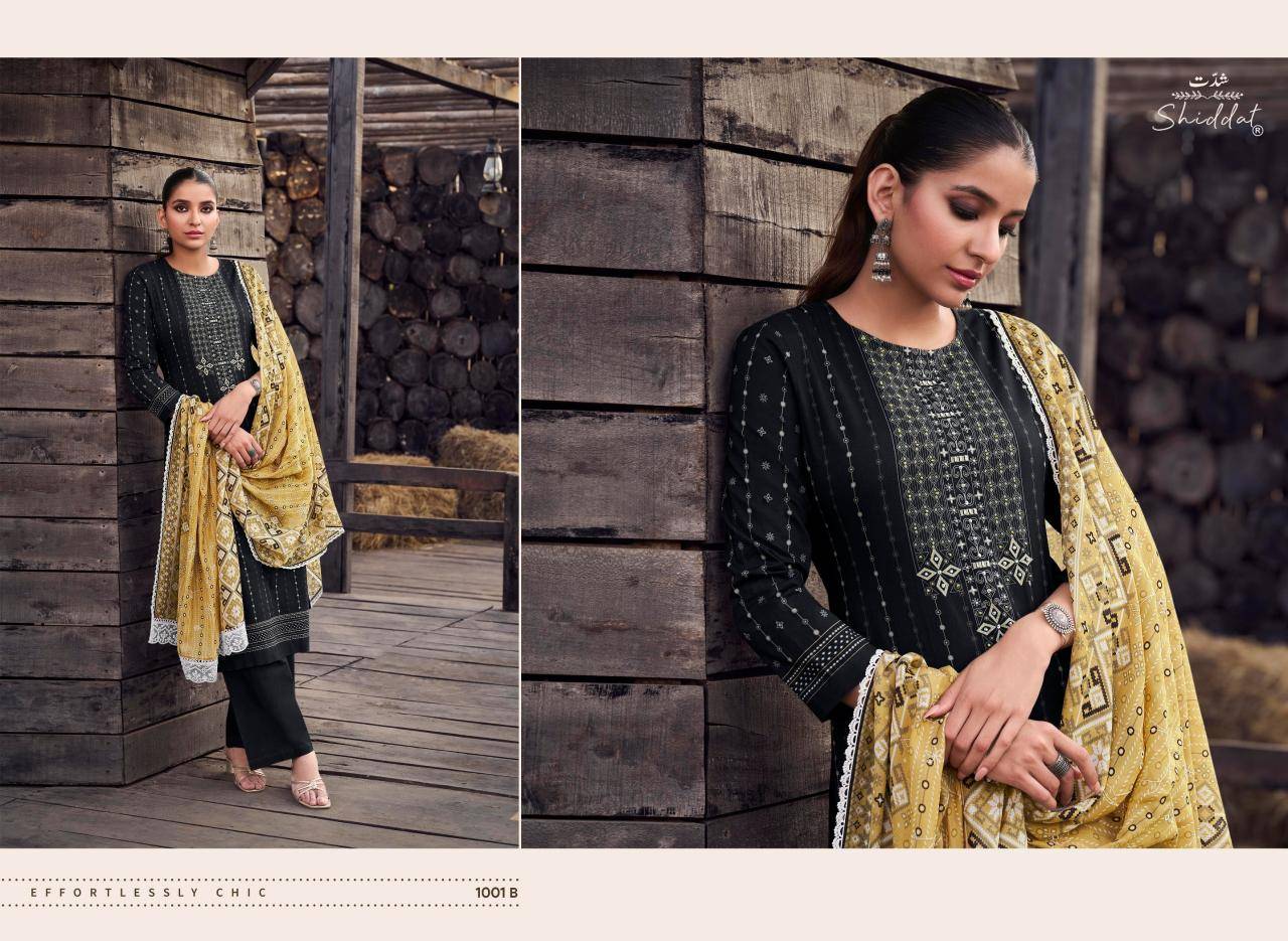 Shiddat casa 1001 dress materials export market